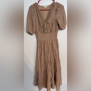 NWOT beautiful khaki color dress